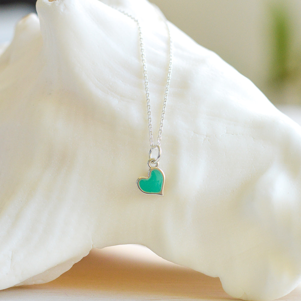 Aqua Heart Necklace