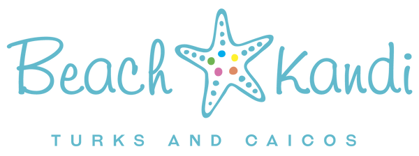 Blue Beach Kandi Wording With A Starfish In The Middle