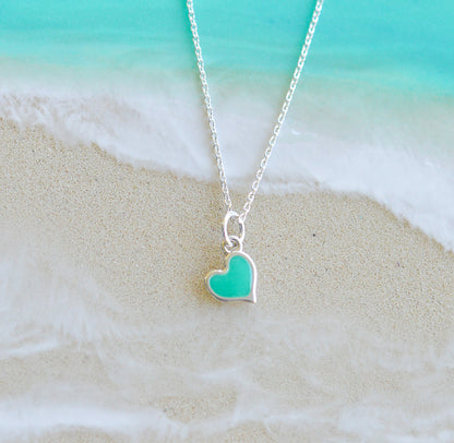 Aqua Heart Necklace