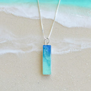 Ocean Blues Bar Necklace
